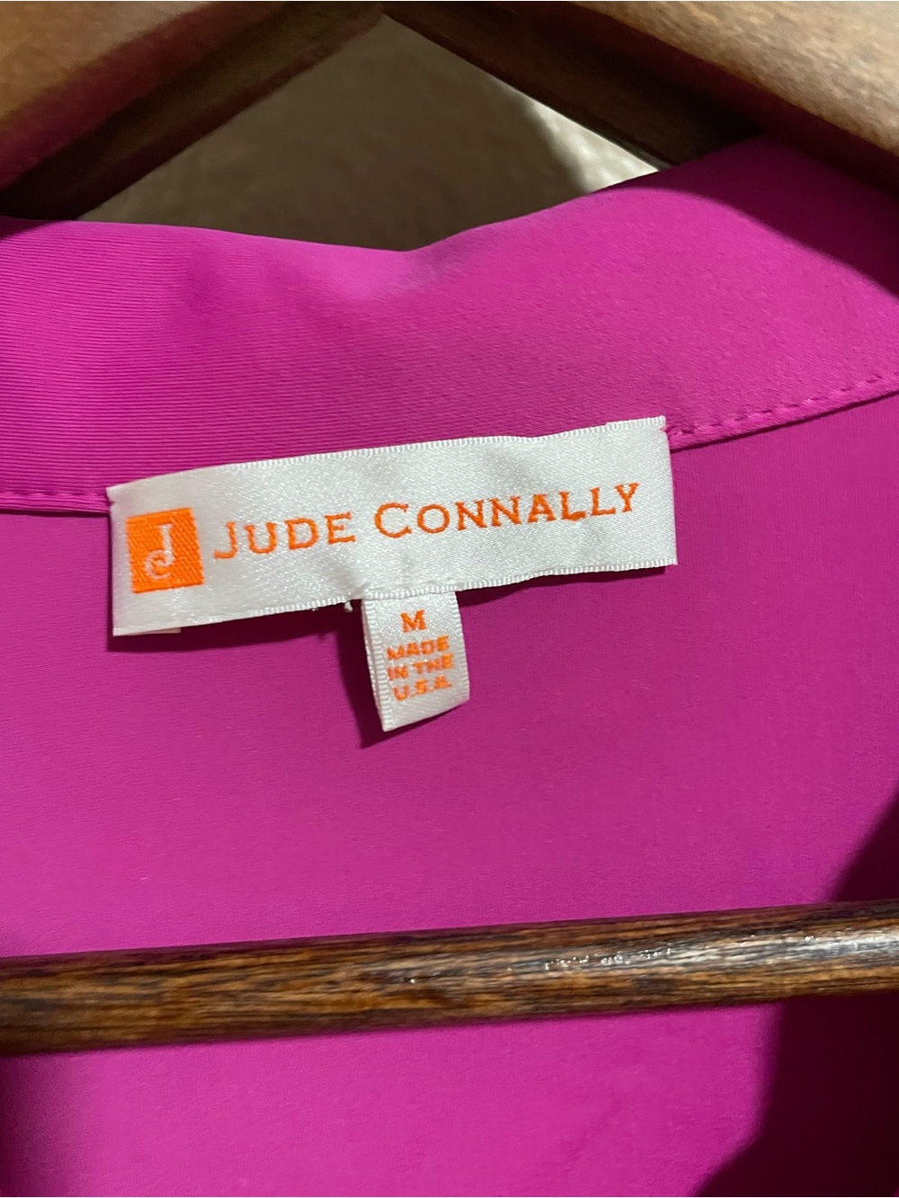 Jude Connally Vibrant Fuchsia Collared Pullover Blouse - Picture 5 of 6